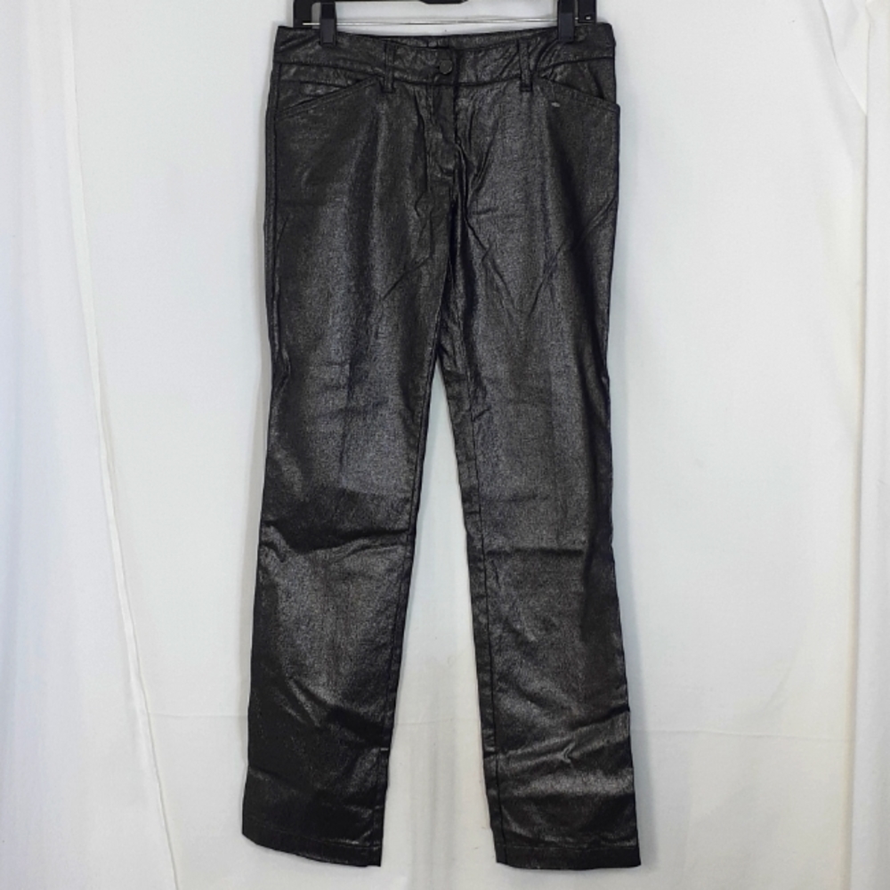 Dolce & Gabbana silver and black straight leg pants size 42 US size 6